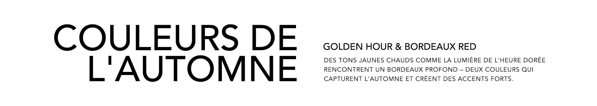 Couleurs de l'autonome