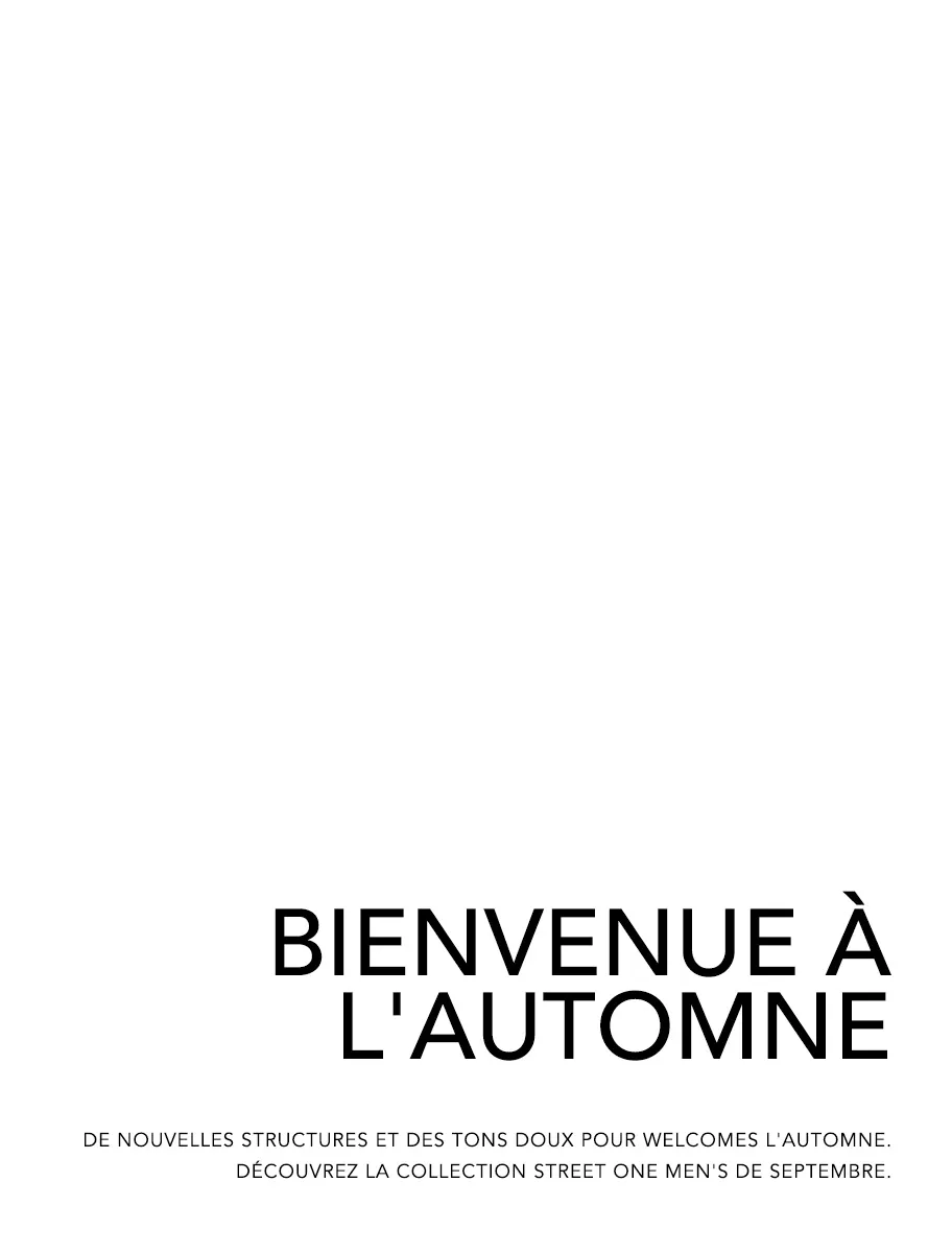 Bienvenue à l'automne
